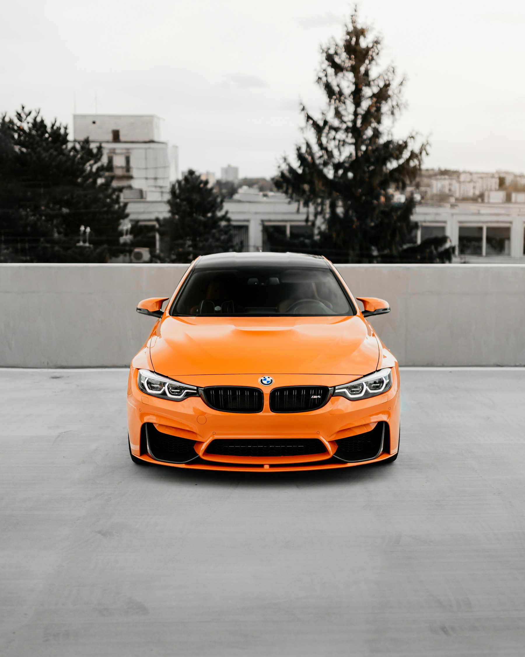 Orange BMW reference photograph